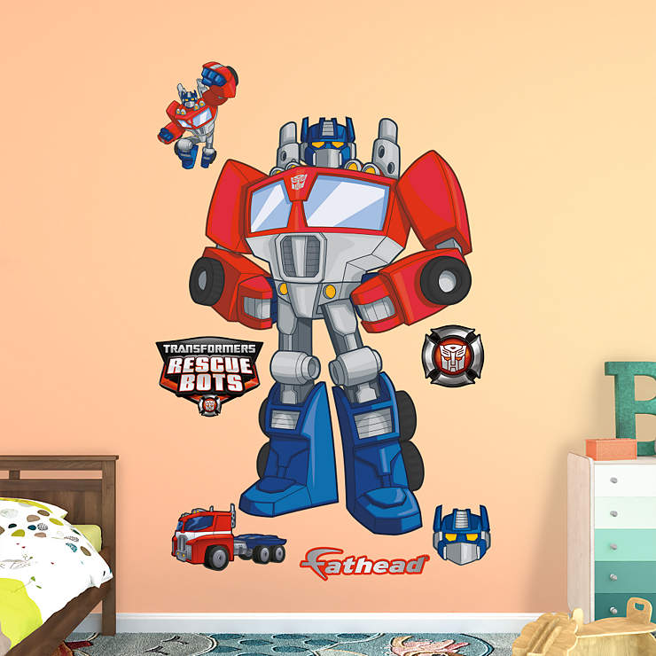 Optimus Prime Rescue Bots Wall Decal Shop Fathead® for